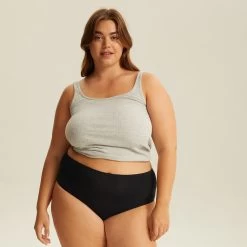 Culotte Très Haute One Size Noire JUST ONE COTON -Belle Lingerie Soldes BL04601 030 WEB 3