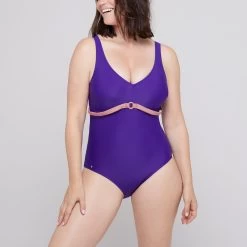 Maillot Une Pièce Sans Armatures Violet MADDELANA -Belle Lingerie Soldes BS74416 082 WEB 11